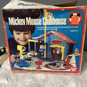 Weebles MICKEY MOUSE CLUBHOUSE Romper Room Incomplete with Box Hasbro 1976